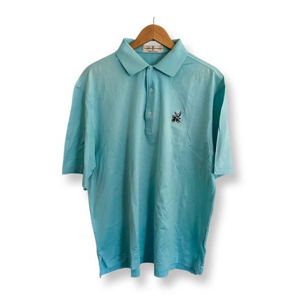 Fairway & Greene Mens Polo Golf Shirt. Blue. Size Large. 100% Cotton Logo - Picture 1 of 9